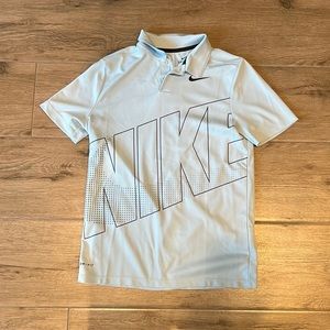 Boys Pale Blue Nike Dri-Fit Polo- Size Large